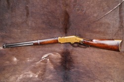 Antique Winchester 1860s Model 1866 “Yellow Boy” .44 Henry Rimfire 20” SRC Saddle Ring Carbine Lever Action Rifle 1868 - 6