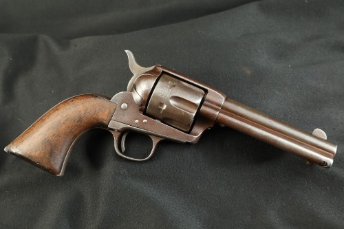 Antique Colt 1880s Etched Panel Frontier Six Shooter Single Action Army 1st Generation .44-40 WCF 4 ¾” SAA Revolver 1884