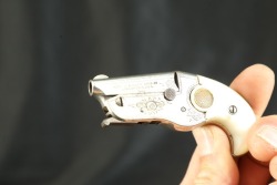 Hopkins & Allen 1910s Factory Engraved & Pearl Grips Vest Pocket Derringer .22 Short 1 ¾” Pistol 1911-15 C&R - 5