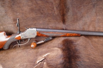 Antique Winchester 1890s Model 1885 High Wall Deluxe Double Set Triggers Engraved .32-40 WCF 30” Octagonal Barrel Special Order Single Shot Schuetzen Rifle 1898 W/ Letter