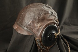 US Army AAF WW2 Pilot Named & Wired A-11 Capeskin Leather Flight Helmet - 2