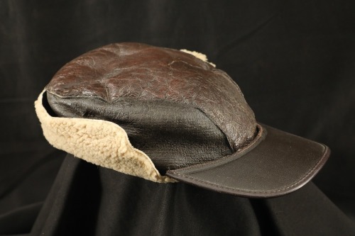 US Navy WW2 B-24 Patrol Bomber Pilot B-2 Sheepskin Leather Flight Cap