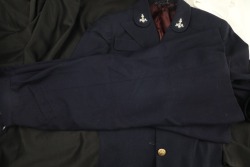 US Navy WW2 WAVES Officer Badged Blue Wool Service Dress Uniform: Jacket, Skirt, Seersucker Hat, Black Oxfords - 8