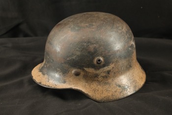 German WW2 Luftwaffe Single Decal DAK Afrika Korps Tropical Camo Painted M-40 Stahlhelm Steel Combat Helmet