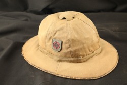 German WW2 Waffen-SS Italy Southern Russia 1st Pattern Khaki Pith Helmet - 2