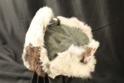 German Army WW2 Eastern Front Heer Badged Rabbit Fur Winter Cap