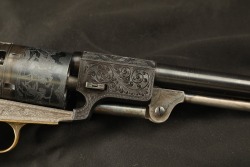 Engraved & Walrus Ivory Grip 1970s San Marco Italian Made Copy of a Colt 2nd Model Dragoon .44 Caliber 7 ½” Percussion Revolver ATF Antique - 4