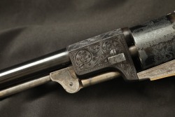 Engraved & Walrus Ivory Grip 1970s San Marco Italian Made Copy of a Colt 2nd Model Dragoon .44 Caliber 7 ½” Percussion Revolver ATF Antique - 8