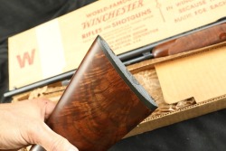 Winchester 1950s Model 61 Engraved Deluxe Gallery Gun .22 Short 24" Pump Action Rifle & Box 1957 C&R - 14