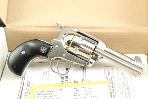 Ruger California Peace Officer Special Edition “Duty With Honor” Engraved “Sheriff’s Model” New Vaquero .45 ACP 3 3/4" Revolver 2012 W/ Box