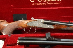 Krieghoff 2000s Grade IV Engraved Classic “Big Five” Two Barrel Set .470 Nitro Express & .375 Holland & Holland Magnum 24” Double Rifle, Side by Side W/ Americase 2007 - 3