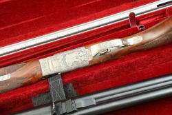 Krieghoff 2000s Grade IV Engraved Classic “Big Five” Two Barrel Set .470 Nitro Express & .375 Holland & Holland Magnum 24” Double Rifle, Side by Side W/ Americase 2007 - 12