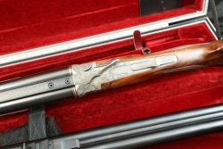 Krieghoff 2000s Grade IV Engraved Classic “Big Five” Two Barrel Set .470 Nitro Express & .375 Holland & Holland Magnum 24” Double Rifle, Side by Side W/ Americase 2007 - 16