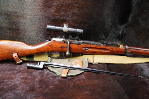 Soviet Russian WW2 Tula Arsenal Early “SVT” Style 1941 PU Scope Configured Model 91/30 7.62x54R Mosin Nagant Sniper Rifle 1939 C&R