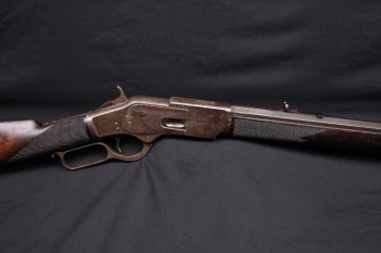 Rare, Earliest Known, Factory Documented Antique Winchester Model 1873 “One of One Hundred” .44-40 WCF 24” Octagonal Barrel Lever Action Rifle 1876 & Letter