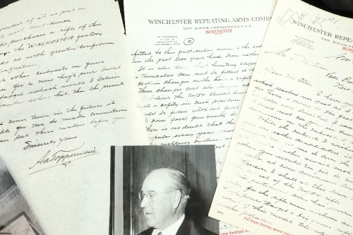 Unique Three Page Handwritten Letter Dating to 1935 From Ad Topperwein to John Olin Discussing The Winchester M-54 Bolt Action Rifle