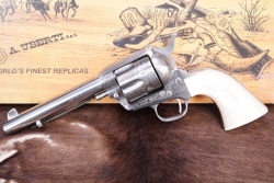 Italian Made 2010s Uberti Stoeger 1873 SAA “Cattleman” Engraved .45 LC 5 ½” Single Action Revolver & Box 2012 - 2