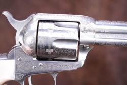 Italian Made 2010s Uberti Stoeger 1873 SAA “Cattleman” Engraved .45 LC 5 ½” Single Action Revolver & Box 2012 - 8