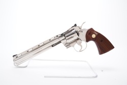 Colt 1980s Python I3681 .357 Magnum 8” SA/DA Nickel Revolver & Box 1980 NO CA - 4