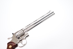 Colt 1980s Python I3681 .357 Magnum 8” SA/DA Nickel Revolver & Box 1980 NO CA - 12