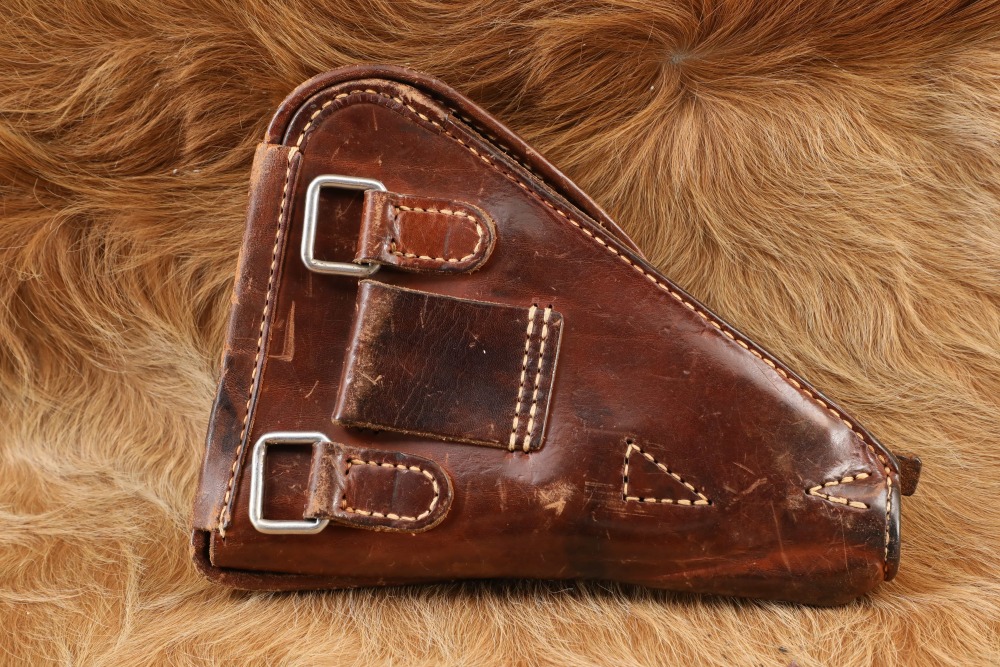 Imperial Japanese Army WW2 Type 14 Nambu “Clamshell” Brown Leather