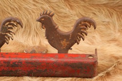 Antique Early 1900s Cast Iron Spring Loaded Two Roosters Carnival Shooting Gallery Target - 10