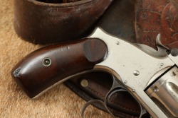 Antique Smith & Wesson Commercial 3rd Model Russian .44 6.5&Prime; Nickel Revolver W/ Old West Holster Rig - 3