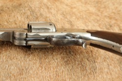 Antique Smith & Wesson Commercial 3rd Model Russian .44 6.5&Prime; Nickel Revolver W/ Old West Holster Rig - 13