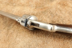 Antique Smith & Wesson Commercial 3rd Model Russian .44 6.5&Prime; Nickel Revolver W/ Old West Holster Rig - 17