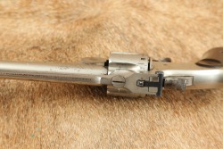 Antique Smith & Wesson Commercial 3rd Model Russian .44 6.5&Prime; Nickel Revolver W/ Old West Holster Rig - 18