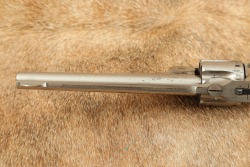 Antique Smith & Wesson Commercial 3rd Model Russian .44 6.5&Prime; Nickel Revolver W/ Old West Holster Rig - 19