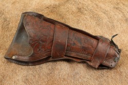 Antique Smith & Wesson Commercial 3rd Model Russian .44 6.5&Prime; Nickel Revolver W/ Old West Holster Rig - 23
