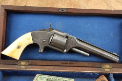 Factory Engraved Antique US Civil War Era Smith & Wesson Model 2 Old Army .32 RF 6&rdquo; Tip-up Revolver