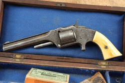 Factory Engraved Antique US Civil War Era Smith & Wesson Model 2 Old Army .32 RF 6&rdquo; Tip-up Revolver - 6