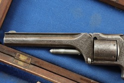 Factory Engraved Antique US Civil War Era Smith & Wesson Model 2 Old Army .32 RF 6&rdquo; Tip-up Revolver - 7