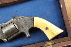 Factory Engraved Antique US Civil War Era Smith & Wesson Model 2 Old Army .32 RF 6&rdquo; Tip-up Revolver - 9