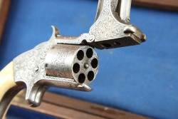 Factory Engraved Antique US Civil War Era Smith & Wesson Model 2 Old Army .32 RF 6&rdquo; Tip-up Revolver - 20