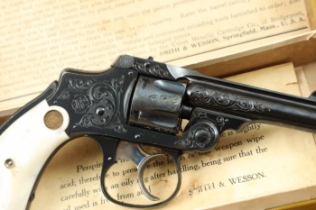Factory Engraved Smith & Wesson .32 Safety Hammerless 3rd Model .32 S&W 3&rdquo; DA Revolver, Box & Papers