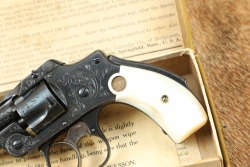 Factory Engraved Smith & Wesson .32 Safety Hammerless 3rd Model .32 S&W 3&rdquo; DA Revolver, Box & Papers - 6