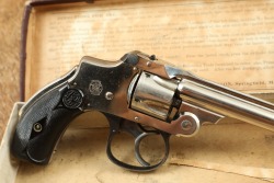 Smith & Wesson Nickeled .32 Safety Hammerless 2nd Model .32 S&W 3.5&rdquo; DA Revolver & Box 1902-1909 C&R - 4