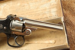 Smith & Wesson Nickeled .32 Safety Hammerless 2nd Model .32 S&W 3.5&rdquo; DA Revolver & Box 1902-1909 C&R - 5