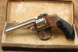 Smith & Wesson Nickeled .32 Safety Hammerless 2nd Model .32 S&W 3.5&rdquo; DA Revolver & Box 1902-1909 C&R - 6