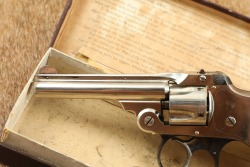 Smith & Wesson Nickeled .32 Safety Hammerless 2nd Model .32 S&W 3.5&rdquo; DA Revolver & Box 1902-1909 C&R - 7