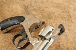 Smith & Wesson Nickeled .32 Safety Hammerless 2nd Model .32 S&W 3.5&rdquo; DA Revolver & Box 1902-1909 C&R - 19
