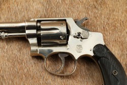 Factory Nickel Smith & Wesson .32 Hand Ejector 3rd Model .32 S&W Long 3.25&Prime; DA/SA Revolver C&R - 7