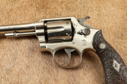 Factory Nickel Smith & Wesson .32-20 Hand Ejector Model of 1905 4th Change 6&rdquo; DA/SA Revolver C&R - 7