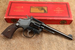 Smith & Wesson Pre-War K-22 &ldquo;Outdoorsman&rdquo; 1st Model .22 LR 6&rdquo; DA/SA Revolver W/ Box & Letter &rsquo;36 C&R