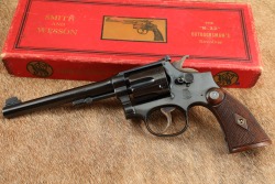 Smith & Wesson Pre-War K-22 &ldquo;Outdoorsman&rdquo; 1st Model .22 LR 6&rdquo; DA/SA Revolver W/ Box & Letter &rsquo;36 C&R - 5