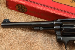 Smith & Wesson Pre-War K-22 &ldquo;Outdoorsman&rdquo; 1st Model .22 LR 6&rdquo; DA/SA Revolver W/ Box & Letter &rsquo;36 C&R - 6