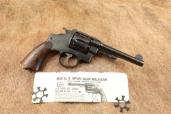 WWI "0" Prefix Smith & Wesson S&W Model 1917 .45 ACP Hand Ejector 6&rdquo; Double Action Revolver C&R - 2